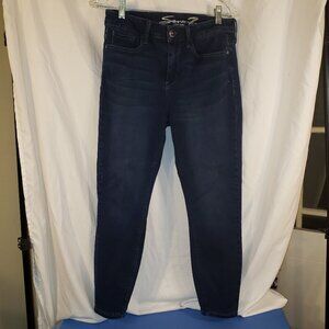 Seven7 Skin-Fit Dark Blue Denim Skinny Jeans - 8